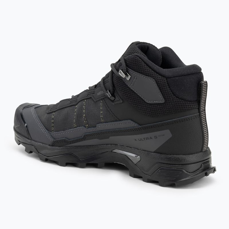 Férfi túracipő Salomon X Ultra 5 MID Wide GTX black/asphalt/ castlerock 3