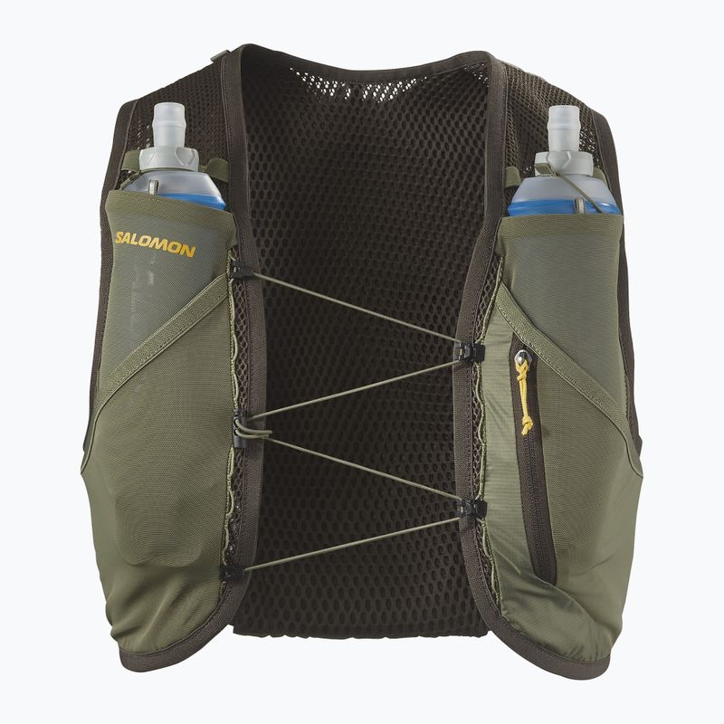 Salomon Active Skin 4 Gravel Set futó mellény wren/mély zuzmó zöld/csípős mustár