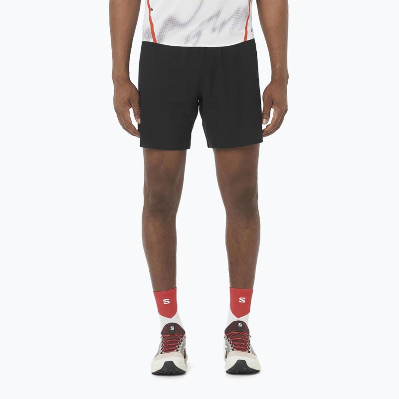 Férfi Salomon S/Lab Speed Spl 7" mélyfekete / tüzes piros futónadrágok