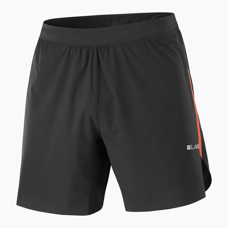 Férfi Salomon S/Lab Speed Spl 7" mélyfekete / tüzes piros futónadrágok 6