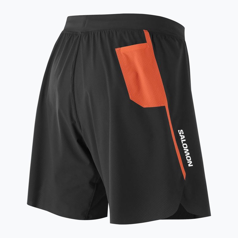 Férfi Salomon S/Lab Speed Spl 7" mélyfekete / tüzes piros futónadrágok 7