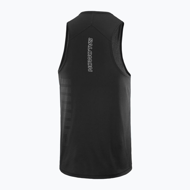Férfi futó felső Salomon Sense Aero Singlet GFX mély fekete 5