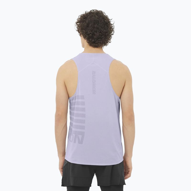 Férfi futó felső Salomon Sense Aero Singlet GFX kozmikus égbolt 2