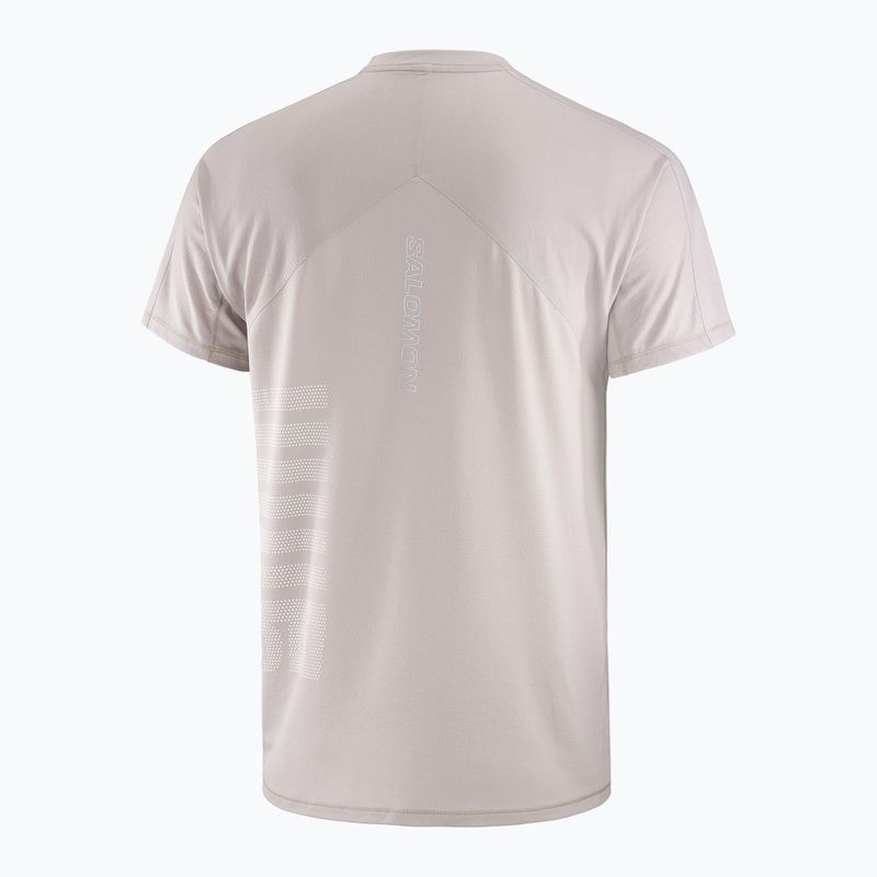 Férfi Salomon Sense Aero Tee GFX etherea/fehér futópóló 5