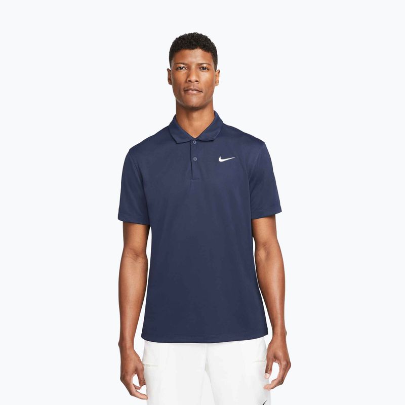 Férfi teniszpóló Nike Court Dri-Fit Polo Solid obsidian/white