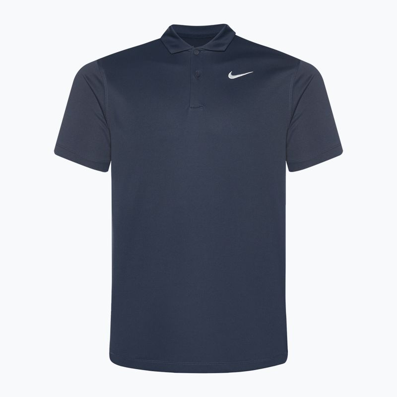 Férfi Nike Court Dri-Fit Polo Egyszínű obszidián/fehér teniszpóló