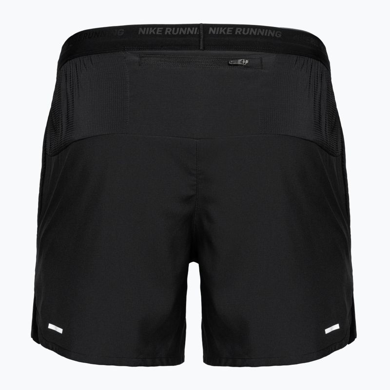 Férfi Nike Dri-Fit Stride 5" rövidnadrág bélelt futónadrág fekete/fekete 2