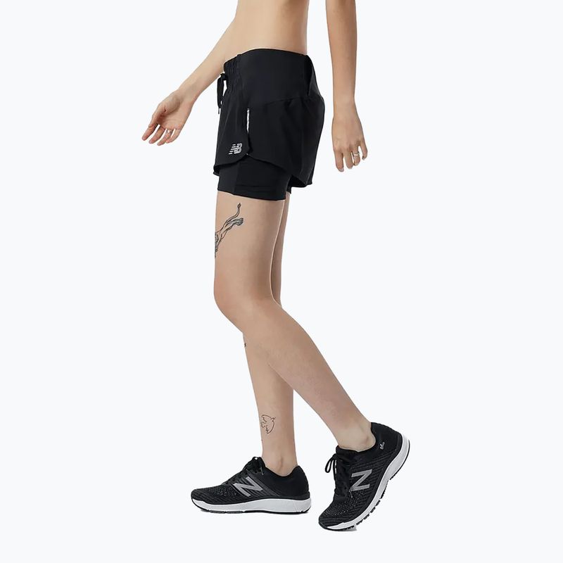 Női New Balance Impact Run 2In1 futónadrág fekete WS21270BK WS21270BK 2