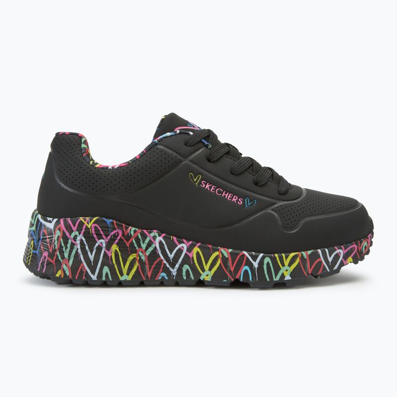 Gyerekcipő SKECHERS Uno Lite Lovely Luv black/multicolor 2