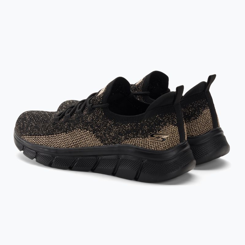 Női SKECHERS Bobs B Flex Fall Sparks fekete/arany tornacipő 3