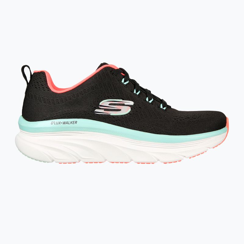 Női SKECHERS D'Lux Walker Let It Glow fekete/menta tornacipők 8