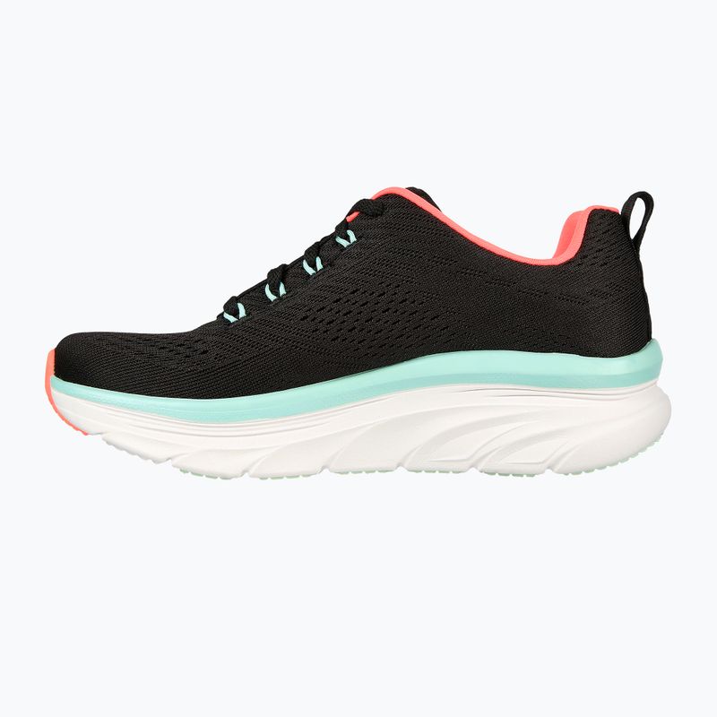 Női SKECHERS D'Lux Walker Let It Glow fekete/menta tornacipők 9
