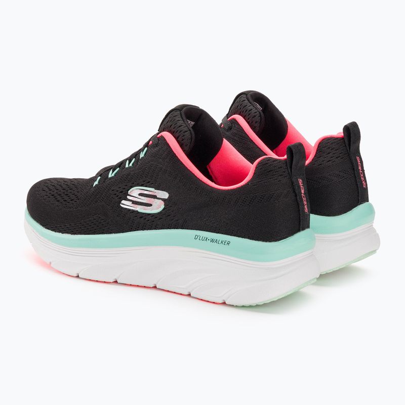 Női SKECHERS D'Lux Walker Let It Glow fekete/menta tornacipők 4