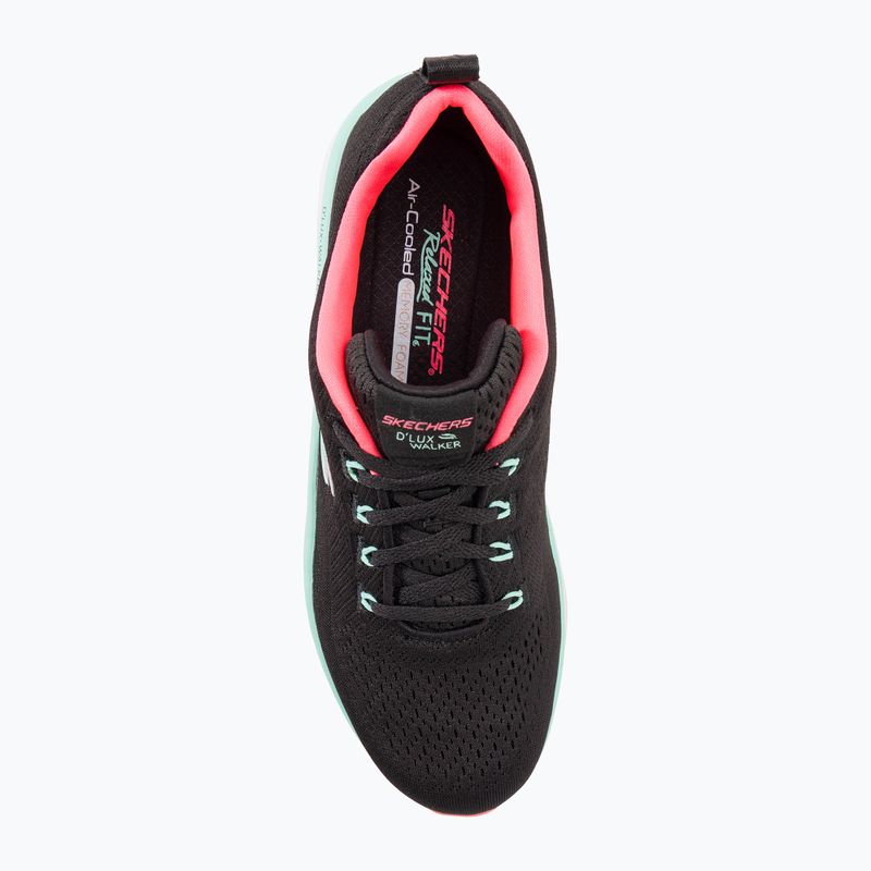 Női SKECHERS D'Lux Walker Let It Glow fekete/menta tornacipők 7