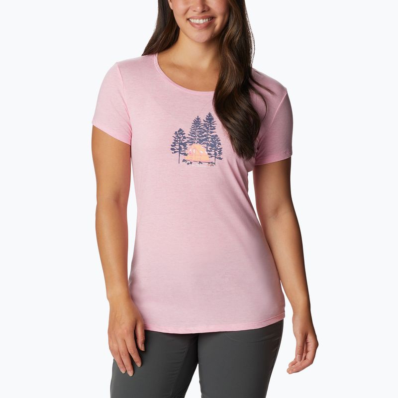 Női trekking póló Columbia Daisy Days Graphic rózsaszín 1934592679