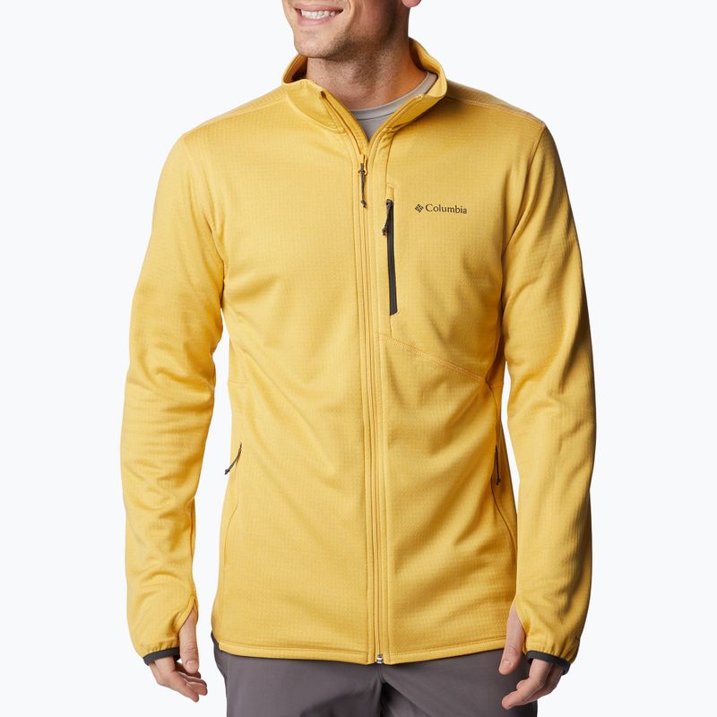 Columbia férfi trekking pulóver Park View Fleece FZ sárga 1952222