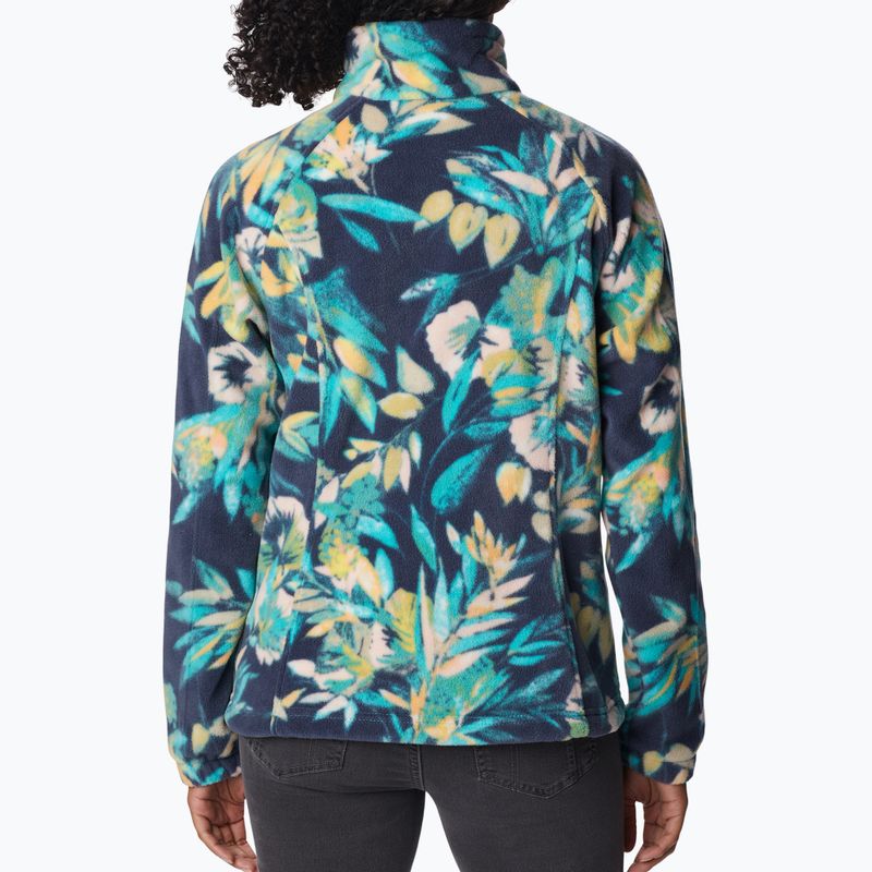 Columbia női Benton Springs Printed Fleece pulóver sötétkék 2021771 2