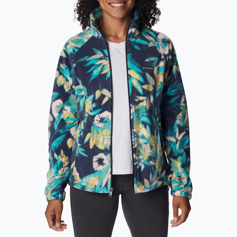 Columbia női Benton Springs Printed Fleece pulóver sötétkék 2021771 3