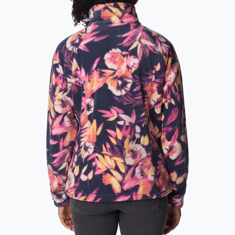 Columbia női fleece pulóver Benton Springs Printed Fleece rózsaszín és tengerészkék 2021771 2