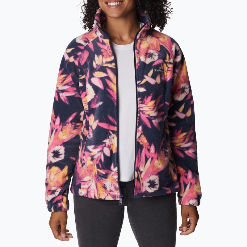 Columbia női fleece pulóver Benton Springs Printed Fleece rózsaszín és tengerészkék 2021771 3