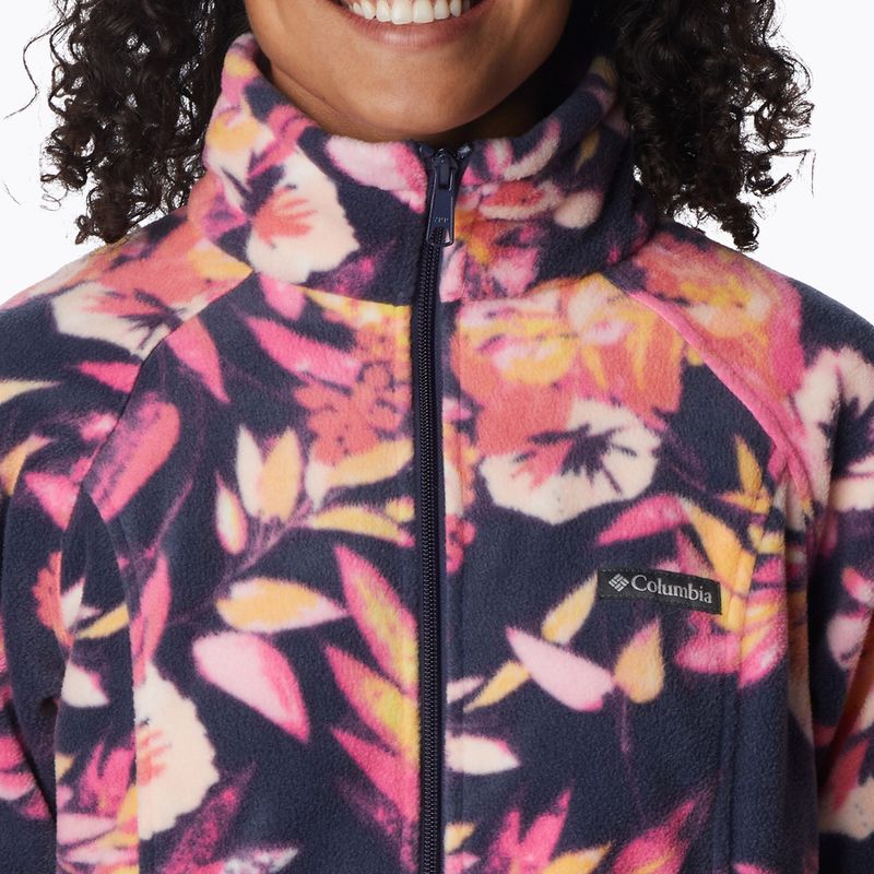 Columbia női fleece pulóver Benton Springs Printed Fleece rózsaszín és tengerészkék 2021771 5