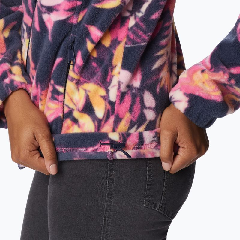 Columbia női fleece pulóver Benton Springs Printed Fleece rózsaszín és tengerészkék 2021771 6