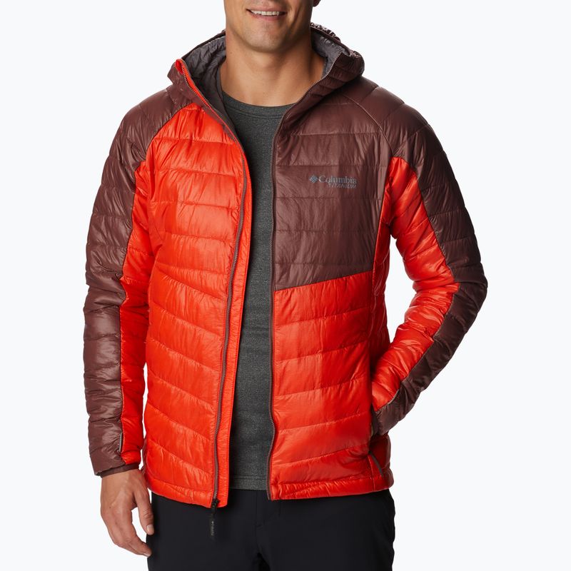 Férfi Columbia Platinum Peak kapucnis pehelypaplan dzseki piros 2008611839