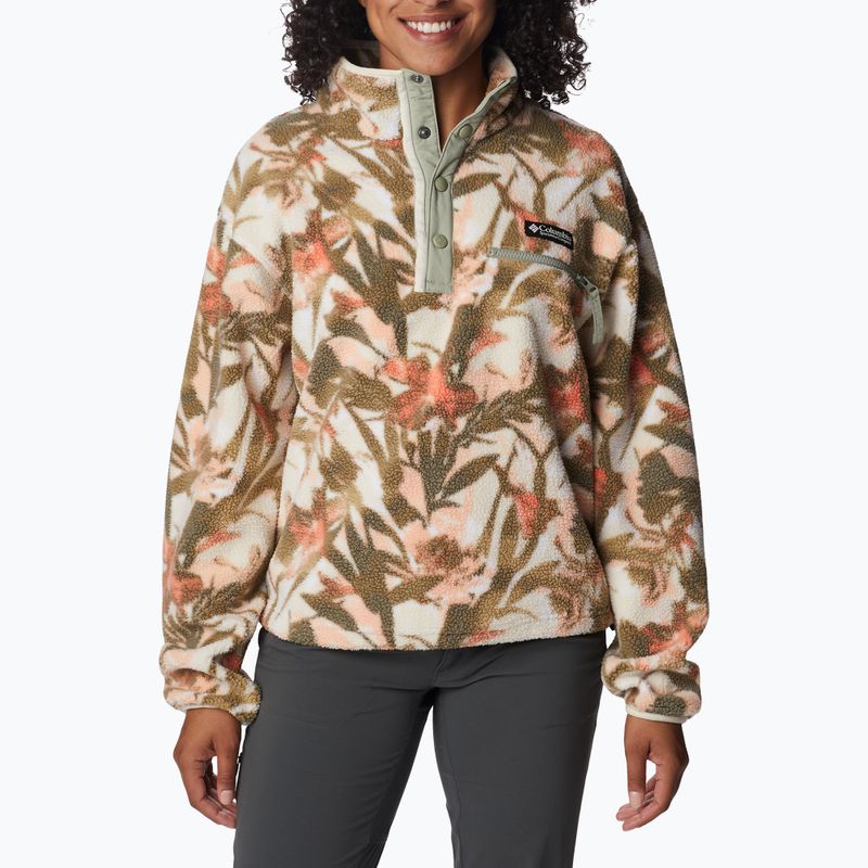 Columbia női Helvetia Cropped Half Snap fleece pulóver kréta virágos 2014561194 4