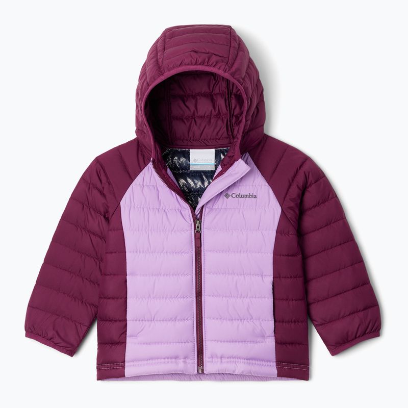 Columbia Powder Lite Hooded gumdrop/marionberry gyermek pehelypaplan kabát 5