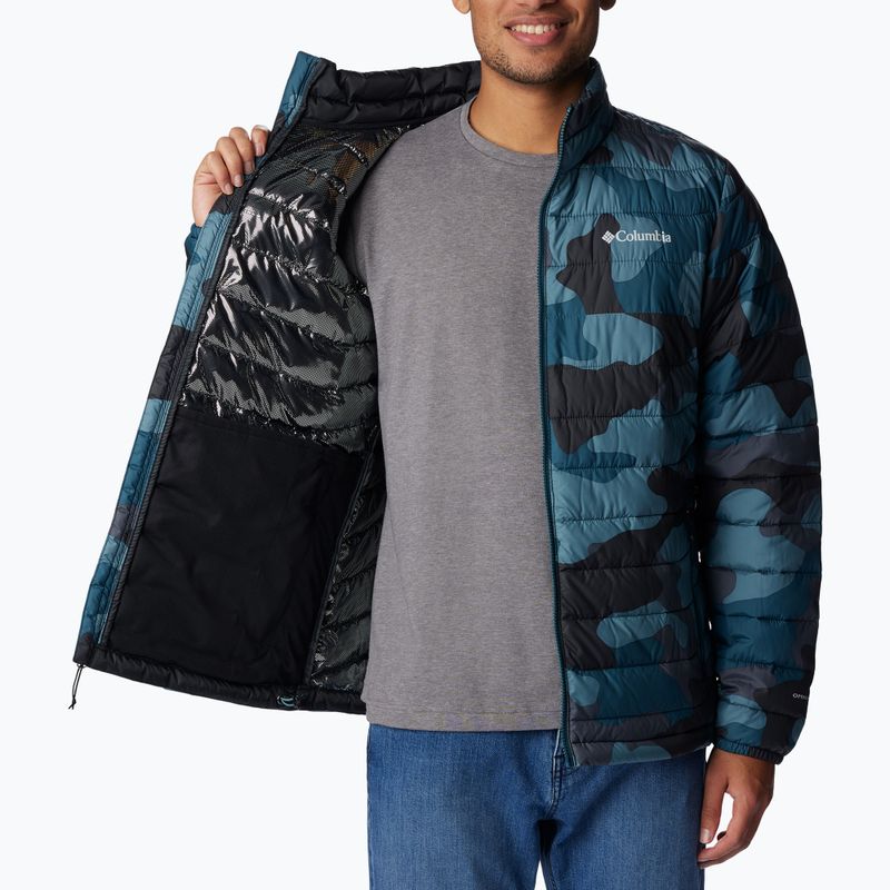 Columbia Powder Lite metal mod camo print férfi pehelypaplan dzseki 5