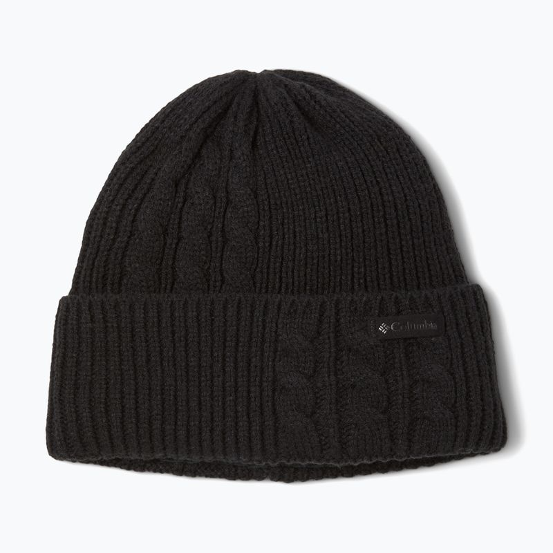 Női téli sapka Columbia Agate Pass Cable Knit black