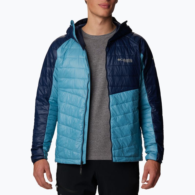 Férfi Columbia Platinum Peak kapucnis pehelypaplan dzseki shasta/collegiate navy 4