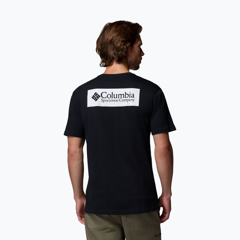 Férfi túrapóló Columbia North Cascades black/csc box logo 3