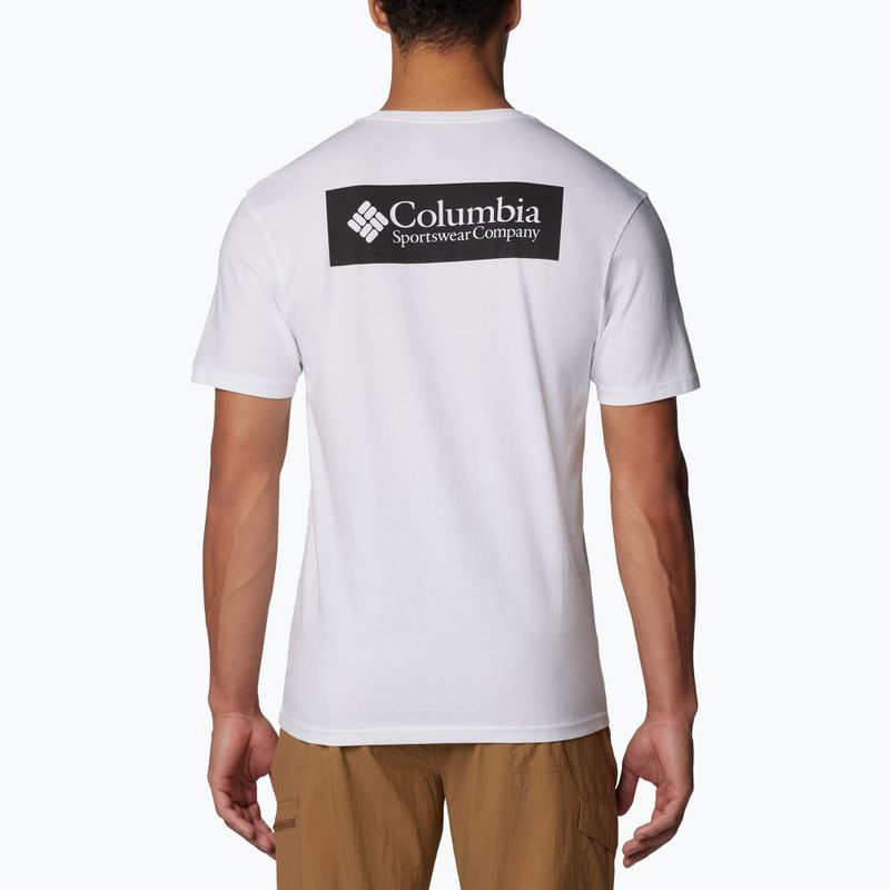 Férfi túrapóló Columbia North Cascades white/csc box logo 2