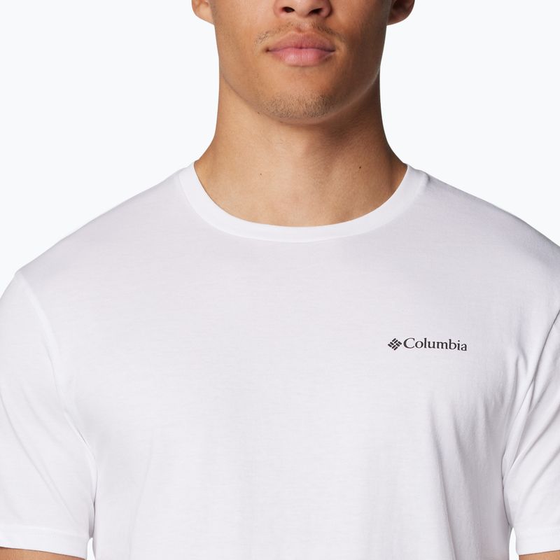 Férfi túrapóló Columbia North Cascades white/csc box logo 4