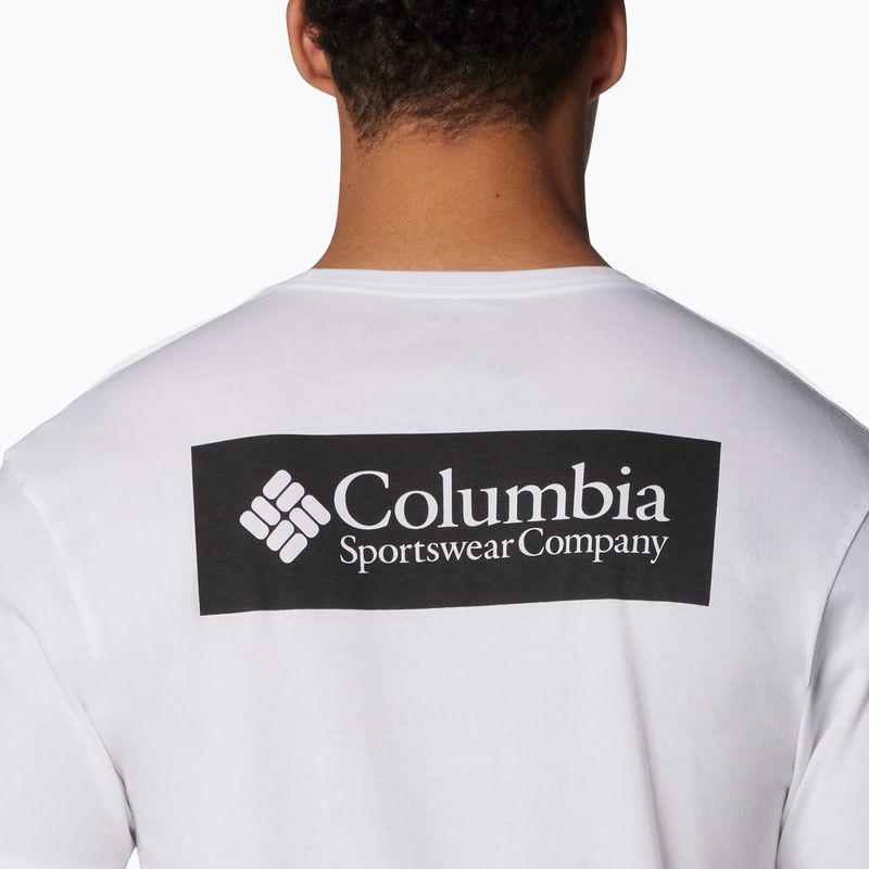 Férfi túrapóló Columbia North Cascades white/csc box logo 5