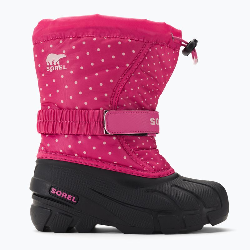 Sorel Flurry Print Girls fukszia fizz/fekete gyermek túrabakancsok 2