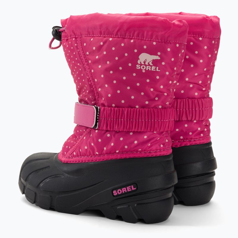 Sorel Flurry Print Girls fukszia fizz/fekete gyermek túrabakancsok 3