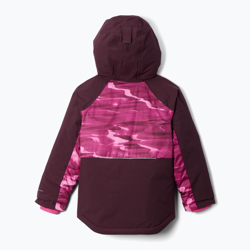 Columbia Mighty Mogul III Print pink ice windblown/ moonvista gyermek sí kabát 2