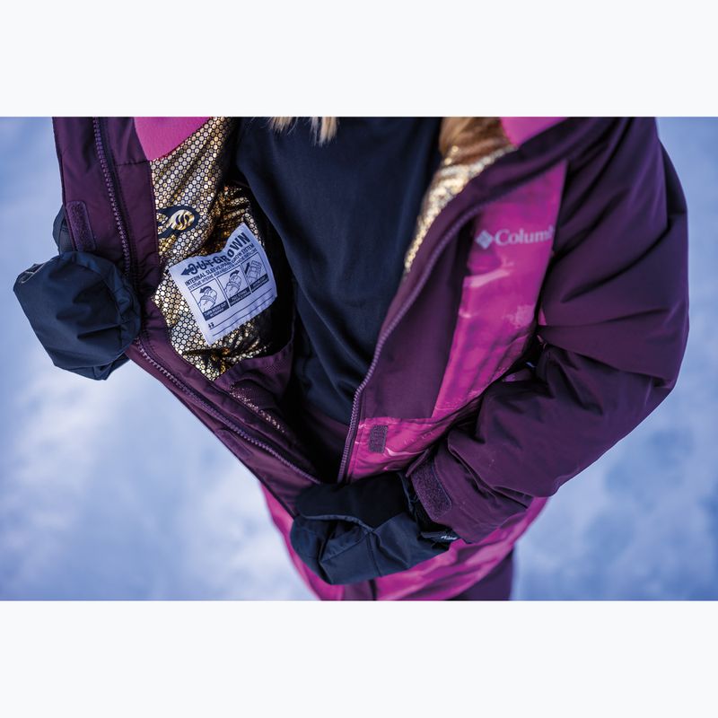 Columbia Mighty Mogul III Print pink ice windblown/ moonvista gyermek sí kabát 6