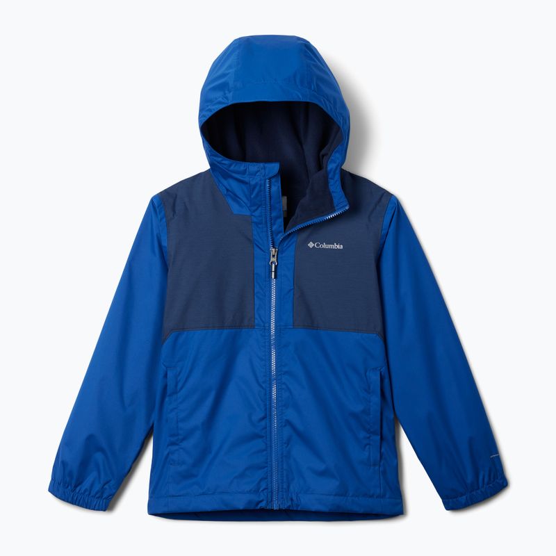 Columbia Rainy Trails II Fleece mountain blue/ collegiate navy slub gyermek esőkabát