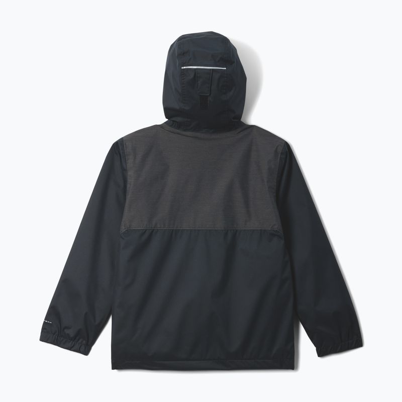 Gyerek esőkabát Columbia Rainy Trails II Fleece Mountain Black/Black Slub 2