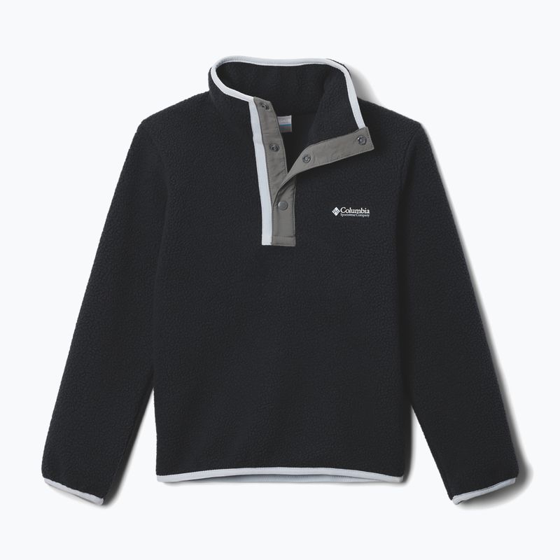Gyerek polár pulóver Columbia Halvetia II Half Snap Fleece black/city grey