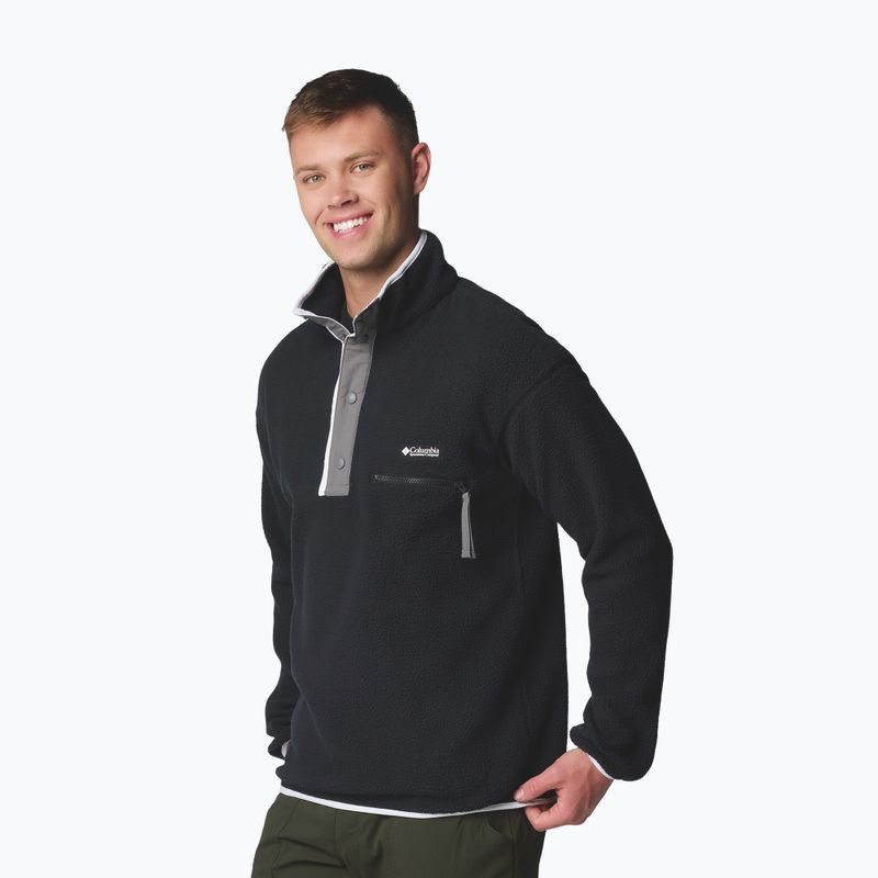 Férfi polárpulóver Columbia Helvetia II Half Snap Fleece black 4