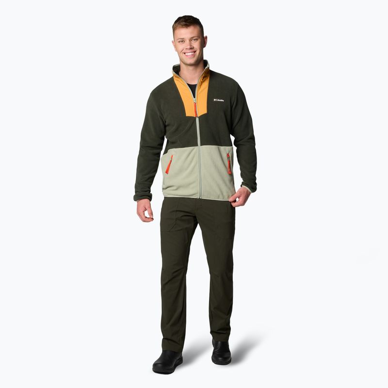 Columbia férfi Sequoia Grove FZ Fleece greenscape / sunstone / safari / spicy pull melegítőfelső 2