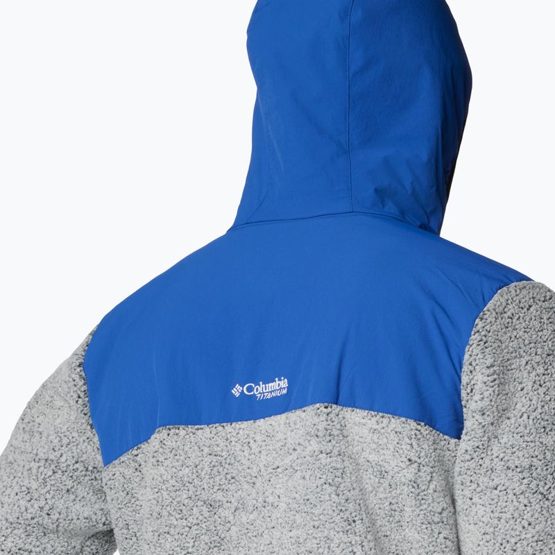 Columbia férfi Arctic Crest Sherpa hegyi kék / fehér pulóver 7