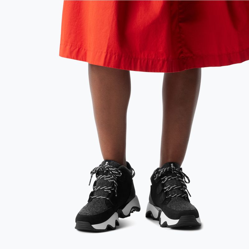 Női Sorel Kinetic Impact Caribou fekete/tengeri só csizma 18