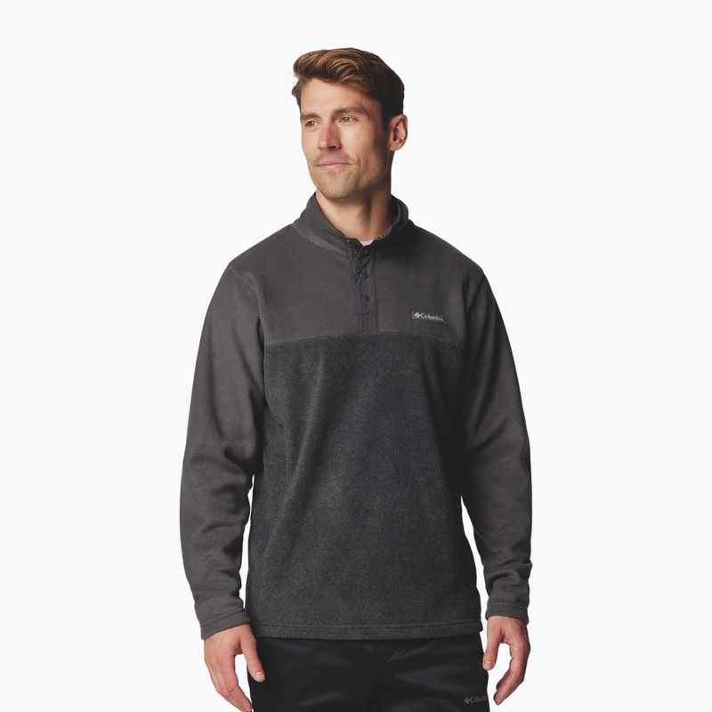 Férfi polár pulóver Columbia Steens Mountain Half Snap II charcoal heather/shark