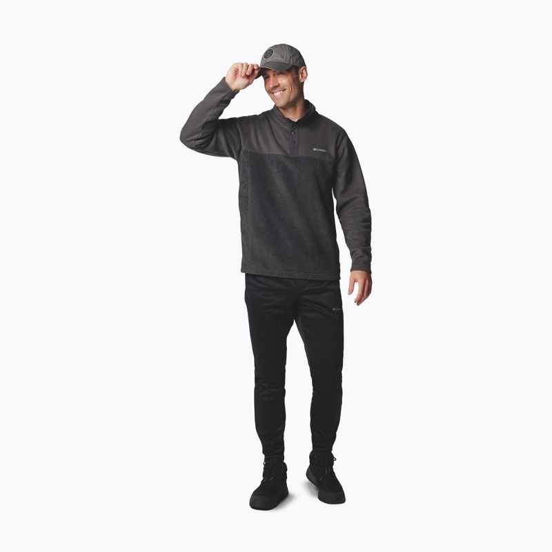 Férfi polár pulóver Columbia Steens Mountain Half Snap II charcoal heather/shark 2