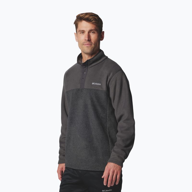 Férfi polár pulóver Columbia Steens Mountain Half Snap II charcoal heather/shark 4
